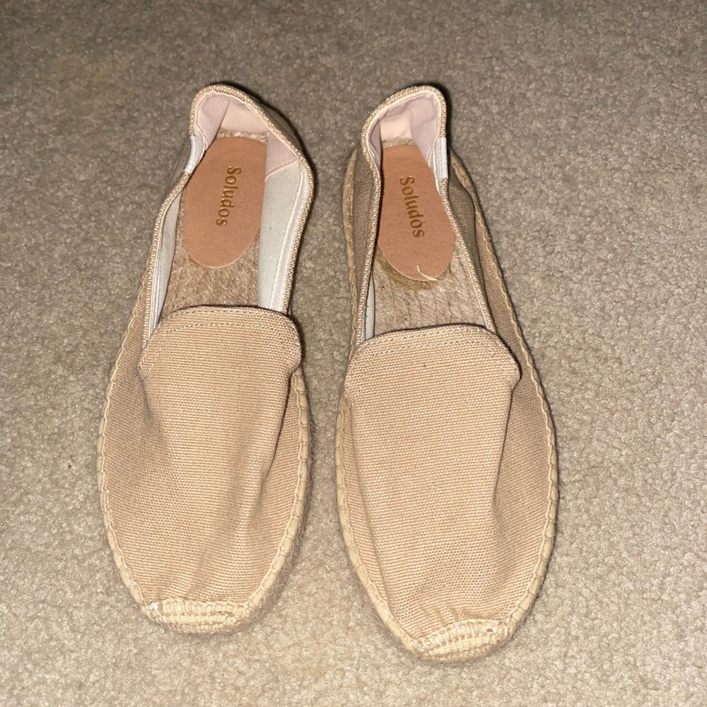 Soludos Beige Espadrille Slip-Ons